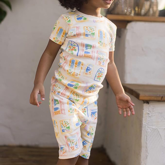 Burt's Bees Baby Unisex Pajamas, Short Sleeve Tee and Shorts 2-Piece PJ Set, 100% Organic Cotton