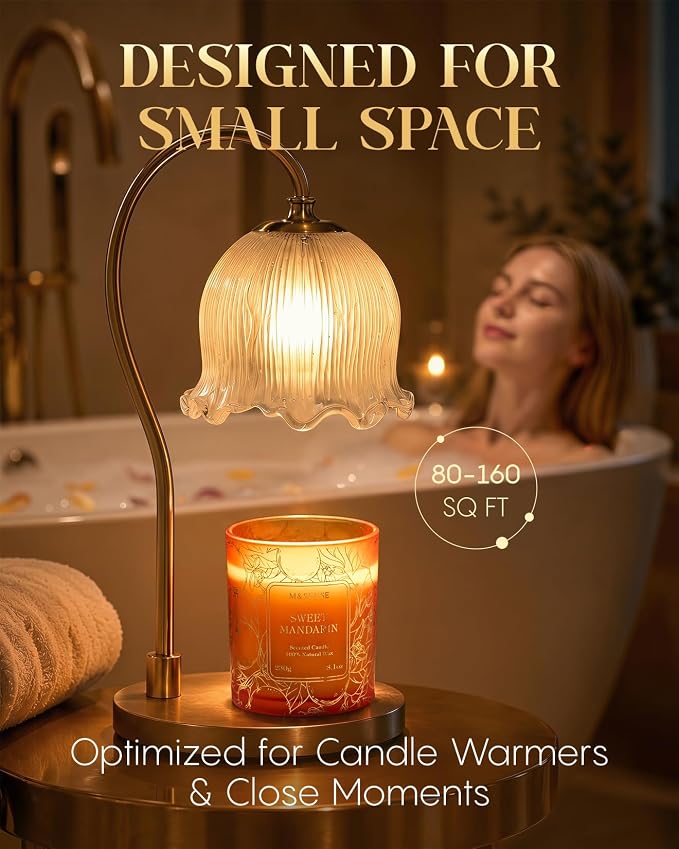 M&SENSE Plum Berry Wood Soy Candle, 8.1oz Gilded Glass, Fall Warmth Gift | 42H Long Burn, Non-Toxic, Cozy Relax Romantic Home Fragrance, Warmer Compatible, Reusable Glass, Sensitivity-Safe