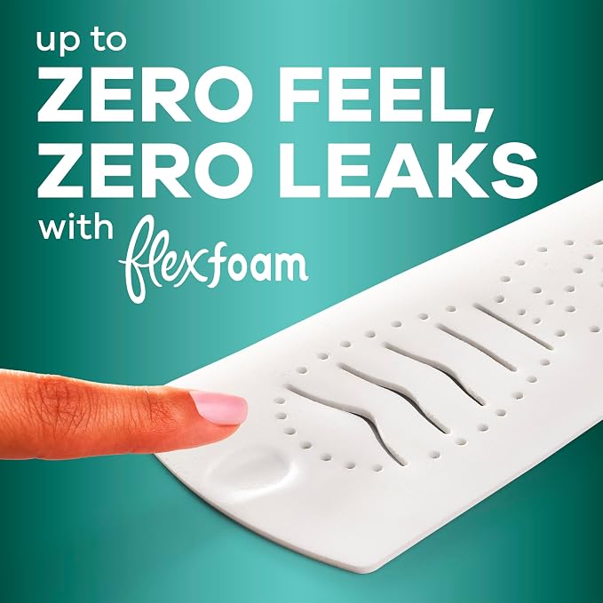 Always Pure Cotton Feminine Pads for Women, FlexFoam Pads with Wings, Size 4, Overnight Absorbency, Unscented, 60 Count (3 Packs of 20)