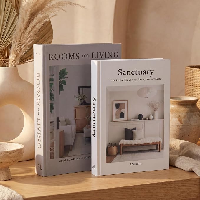 Decorative Books for Home Decor with Storage – Set of 2 Faux Linen Book Boxes with Aesthetic Covers – Enhance Your Coffee Table, Bookshelf Decor – Hidden Storage for Photos, Keepsakes, and Jewelry
