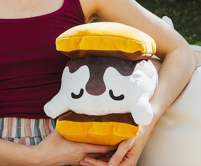 MoshiOshis Yume Mashumaro S'More 9-Inch Character Plush Toy | Huggable Soft Stuffed Toy Collectible for Cuddling