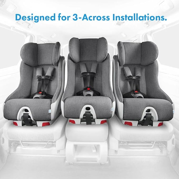 Clek Foonf Convertible Car Seat with Rigid Latch System, Crumple Zone Safety System, Adjustable Headrest, Reclining Design, Anti-Rebound Bar & Flame Retardant-Free (Highlands Ziip)