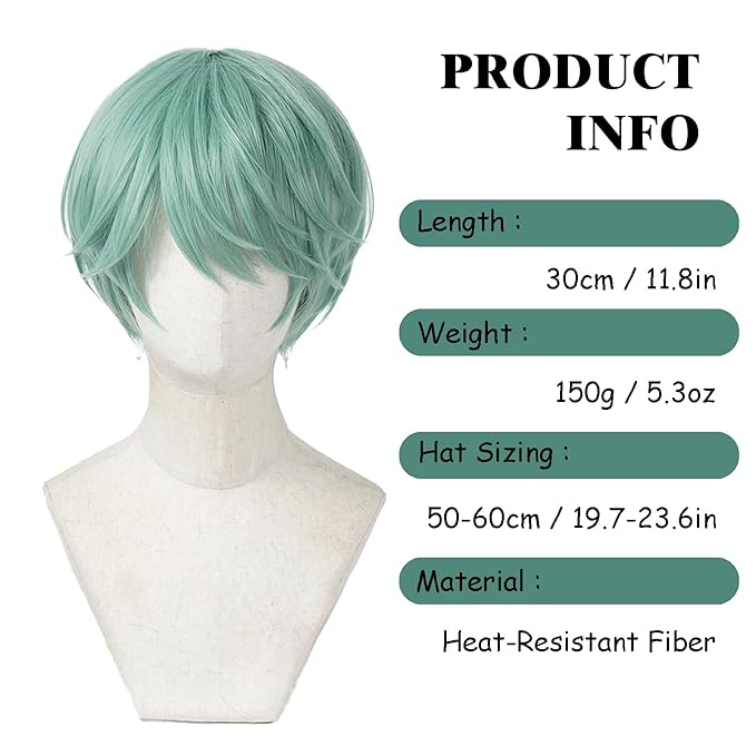 Green Kp Group Dance Wig Halloween Costume Hair Cover for Parties Stage Performances（Green）