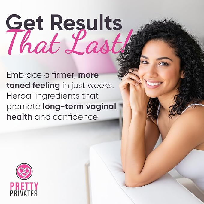 Pretty Privates Vaginal Moisture & Tightening Pills, 60 Capsules | With Kacip Fatimah, Manjakani, Kayu Rapet & Noni Fruit for elasticity, moisture and wetness support and pH balance.