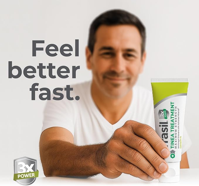 terrasil Tinea Versicolor Treatment Cream Max Strength, Antifungal Tinea Cream, Clinically Proven 1% Clotrimazole, Treats Most Ringworm & Fungal Infections, Soothing Relief of Itchy Dry Skin (.5oz)
