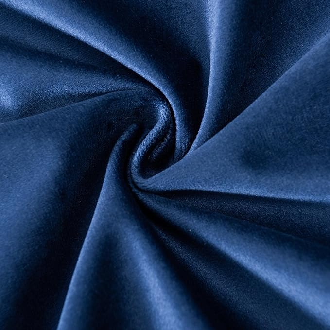 JUSPURBET 16x16 Decorative Velvet Throw Pillow Covers Set of 2,Navy Blue | Modern Soft Cushion Covers Cases with Hidden Zipper for Couch Sofa Bed Living Room Bedroom Home Decor