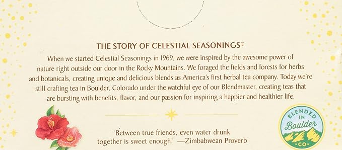 Celestial Seasonings Raspberry Zinger Herbal Tea, Caffeine Free, 20 Tea Bags Box (Pack of 6)