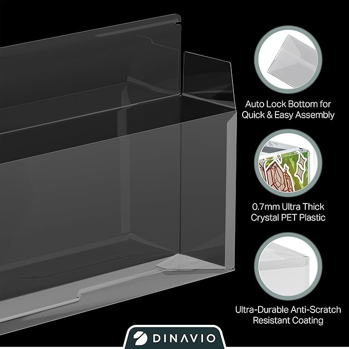 Dinavio Crafthouse 2 Pack Prismatic Evolutions SPC Plastic Protectors - 0.7mm Ultra Thick Display Protector - Compatible with Prismatic Evolutions Super Premium Collection Box (2 Pack)