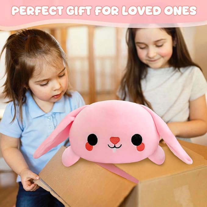 Weighted Stuffed Animals, 1.6 lbs Bunny Stuffed Animal with Weighted Beads, Cute Plush Toy Pillow Gifts for Adults Kids Boys Girls