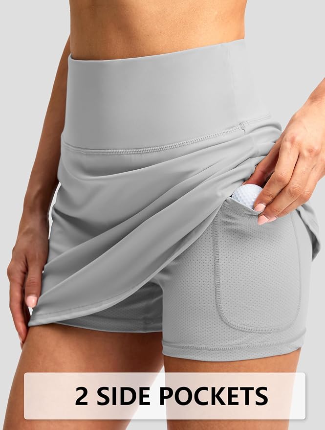 G Gradual 16"/18" Skorts for Women Golf Skirt with 2 Pockets Summer Casual | Built-In Shorts, High Waist, Soft 4-Way Stretch, Breathable Mesh Liner, Tennis Pickleball Athletic Wear, Easy To Match