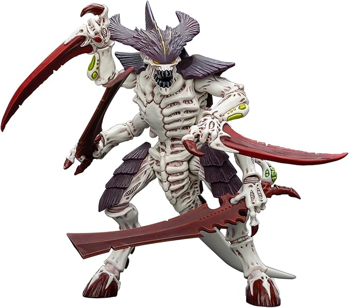 JOYTOY Warhammer 40K 1/18 Action Figures, Tyranids Hive Fleet Leviathan Tyranid Warrior with Boneswords Perfect for Collectors & Decor, Ideal Gift for Birthdays, Christmas, Character Figure - JT7004