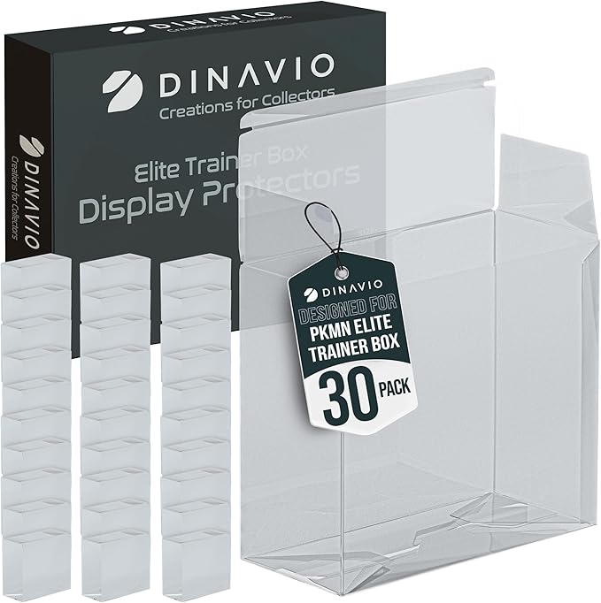 Dinavio Crafthouse PET Plastic ETB Protector Case 30 Pack - Elite Trainer Box Protector - ETB Case Compatible with Elite Trainer Boxes (Pack of 30)