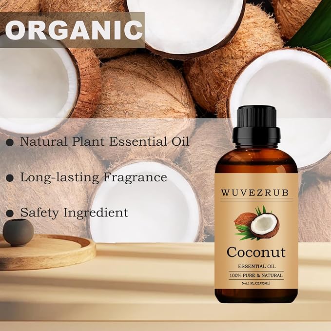 Coconut Essential Oils, 30ML Pure and Natural Essential Oil for Aromatherapy Diffuser - Coconut /1 Fl Oz