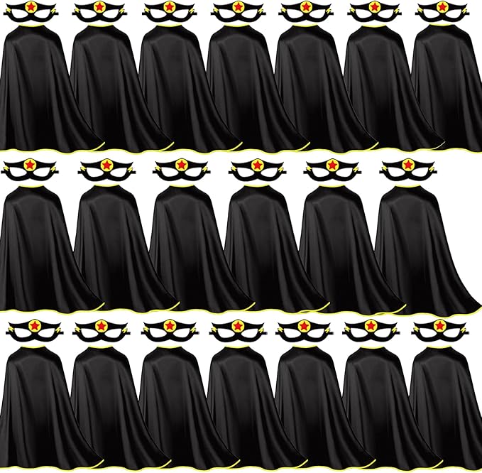 iROLEWIN Superhero-Capes for Kids Bulk 20 Pack Superhero Party Favors Toddler Dress-up Halloween Group Costumes Pretend Play