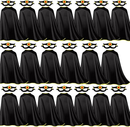 iROLEWIN Superhero-Capes for Kids Bulk 20 Pack Superhero Party Favors Toddler Dress-up Halloween Group Costumes Pretend Play