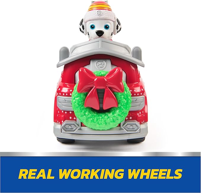 Paw Patrol Holiday Vehicle Bundle, Holiday-Themed Chase, Marshall & Skye Action Figures & Rescue Vehicles, Kids Toys for Boys & Girls Ages 3 & Up