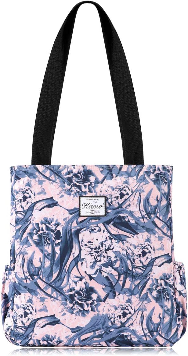 KAMO Floral Tote Bag - Waterproof Lightweight Handbags Travel Shoulder Bag for Hiking Yoga Gym Swimming Travel Beach