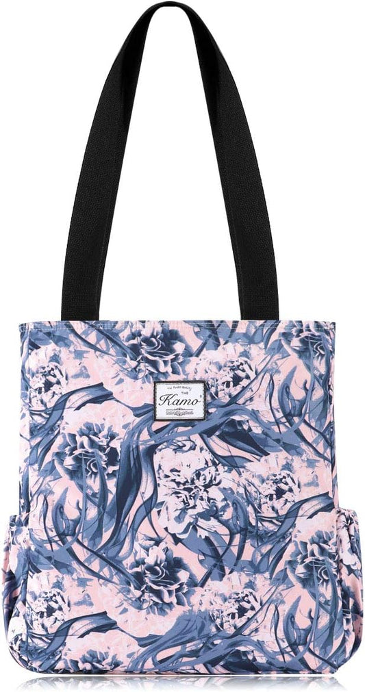 KAMO Floral Tote Bag - Waterproof Lightweight Handbags Travel Shoulder Bag for Hiking Yoga Gym Swimming Travel Beach
