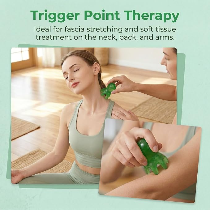 NIIIYTYB 2 PCS Head Scratcher Scalp Scraper Massager Spa Tools for Deep Relaxation at Home Spa Essentials Hair Hammer Tapping Green