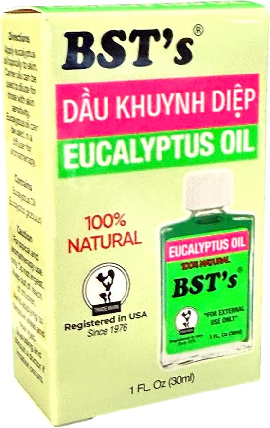 2 Packs - Eucalyptus Essential Oil - Dau Khuynh Diep - 30mL per Bottle with 2 Bottles per Order - Product of USA