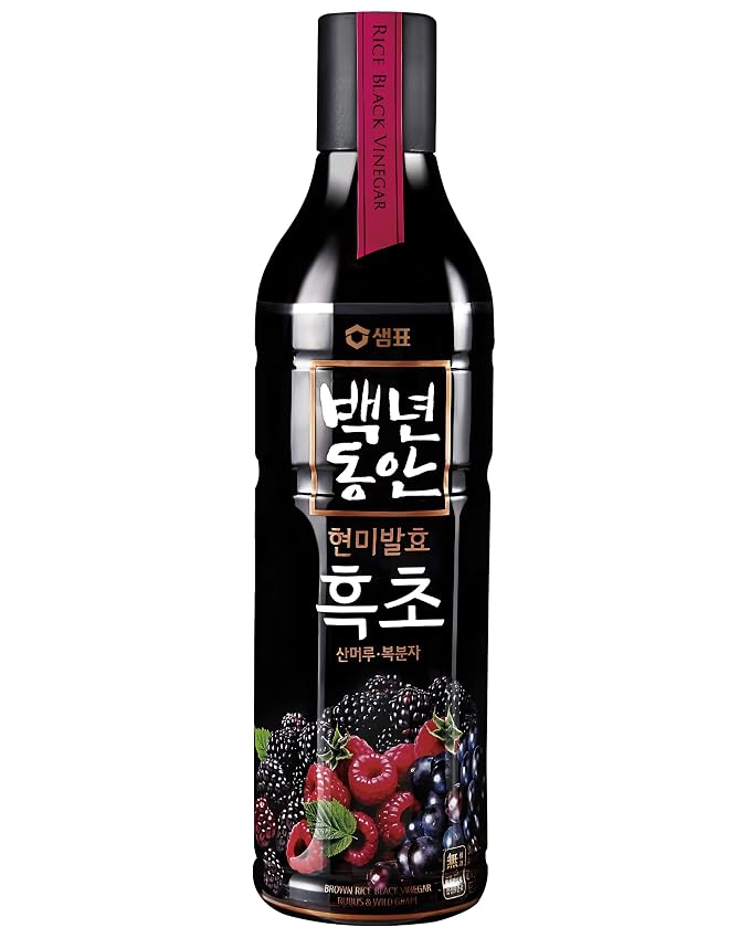 Sempio Rice Black Vinegar Drink: Rubus & Wild Grape, Vegan, 30.4 fl oz | Naturally Fermented Brown Rice Vinegar Concentrate, No Added Sugar, Mix for Beverages, Salad Dressings, Marinades & Sauces
