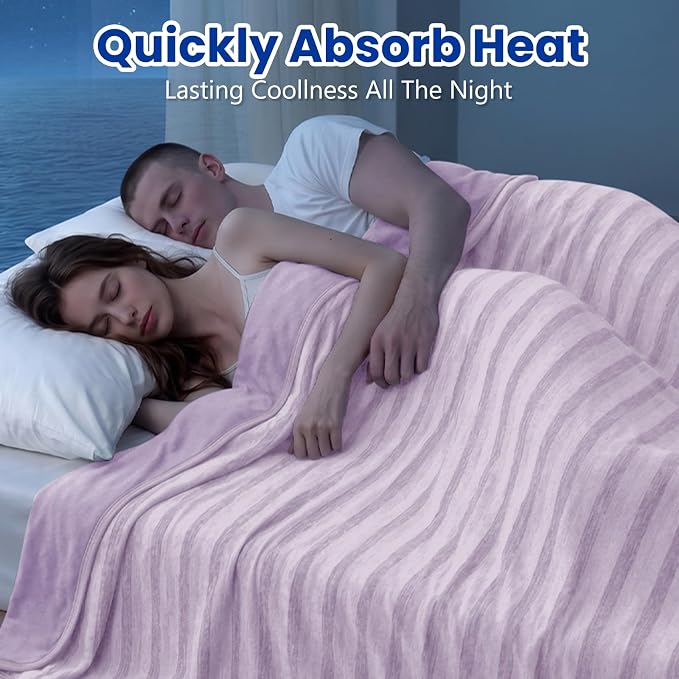 Cooling Blanket 50"x70" Summer Cooling Blanket for Hot Sleepers | Throw Size Arc-Chill Q-Max >0.45 Cool Fiber, Keeps Cool for Night Sweats, Soft Lightweight Sofa Blankets for Kid Adults