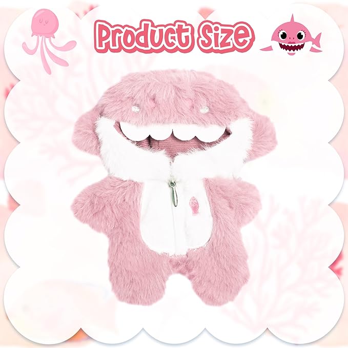 Clothes Fit for 17CM Doll, Fashion Doll Clothes Outfit Set Cute Theme Designer Toys Dress Accessories for Collector Fans Display (Pink Shark)