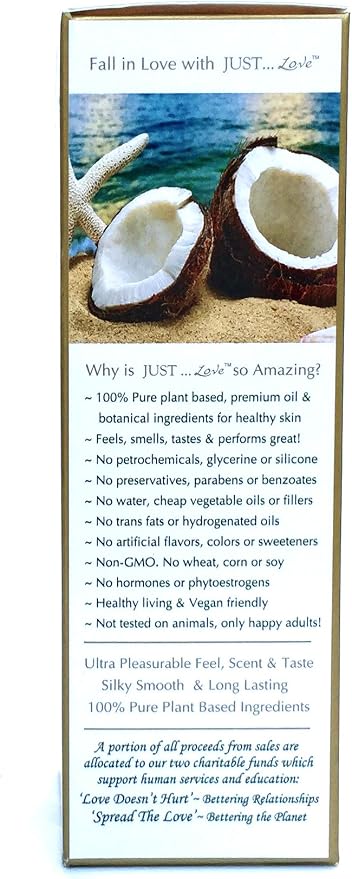JUST Love All in One Sensual Pleasure, Massage & Moisturizing Oil- Caribbean Coconut