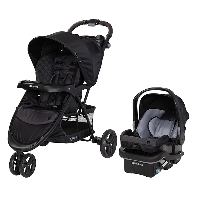 Baby Trend EZ Ride DLX Stroller Travel System (with EZ-Lift Plus Infant Car Seat), Dash Midnight