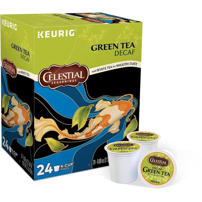 Celestial Seasonings Decaf Green Tea, K-Cup Portion Pack for Keurig K-Cup Brewers, 24-Count
