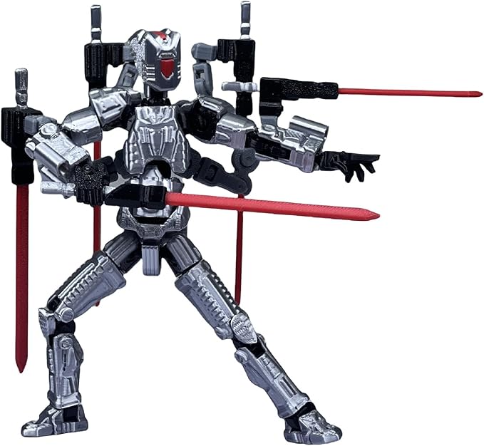 Assembly Completed T13 Action Figure,3D Printed Multi-Jointed Movable, Nova 13 Action Figures Desktop Decorations for Game Lovers Toy (Grey)