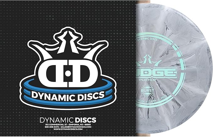 Latitude 64 Retro Burst Keystone Disc Golf Putter, Interactive Family Outdoor Games, Men and Women Frisbee Golf Putt & Approach Disc, 175g+, Stamp Shade of Disc Color & Burst Pattern May Vary