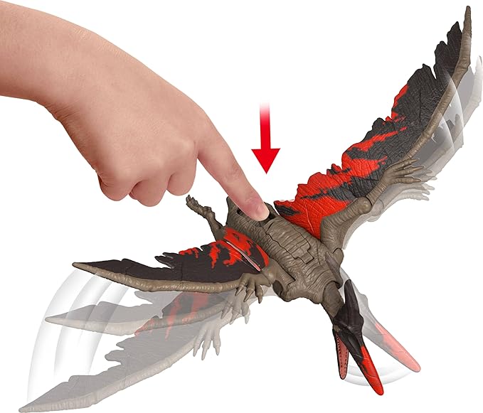 Mattel Jurassic World Dinosaur Toys with Roar Sound & Attack Action, Wild Roar Posable Figure, Physical & Connected Digital Play