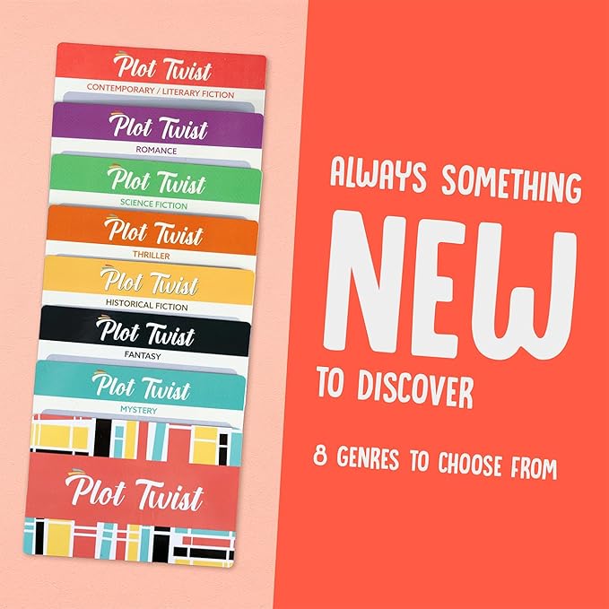 Blue Wasatch Games Plot Twist Season 1: 36 Book Recommendation Scratch Off Cards Across 8 Unique Fictional Genres. Gift for Couples, Book Clubs, Readers, Story Lovers.