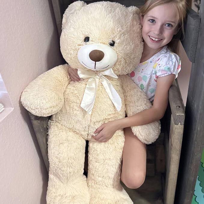 MorisMos Giant Teddy Bear Stuffed Animal, Big Teddy Bear Life Size, 36in Large Teddy Bear Cuddly Soft for Baby Shower, Boys, Girls
