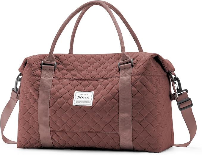 Travel Duffel Bag, Carry On Overnight Weekender Bags for Women | Travel Bag with Wet Pocket & Trolley Sleeve, For Spirit Airlines 18x14x8 Personal Item Bag