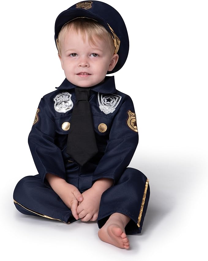 Spooktacular Creations Halloween Toddler Police Costume, Police Costume kids baby Halloween Pretend Play School Dressup Party