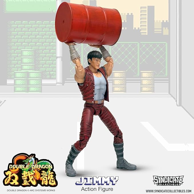 Toynk Double Dragon Jimmy Lee 7-Inch Deluxe Articulated Action Figure with Accessories