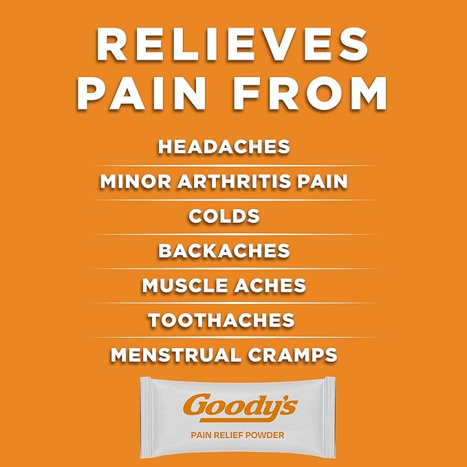 Goody's Extra Strength Headache Powder, Cool Orange Flavor Dissolve Packs, 24 Individual Packets (2 Pack)