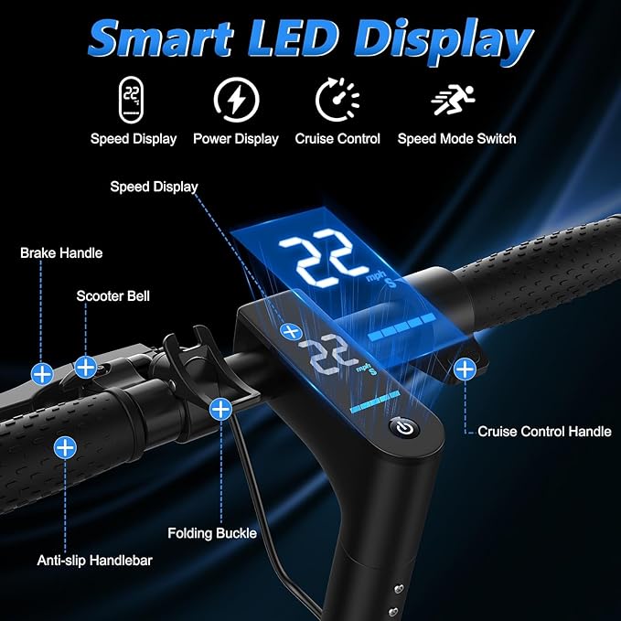 MAXSHOT Electric Scooter for Adults, 8.5/10/14" Tires, 19/22Mph, 350W/500W Motor, 21-28 Miles Range, Folding E-Scooter with Dual Suspension,APP(V1/SPRO/MAX/PRO/X1/X1PRO/PR)