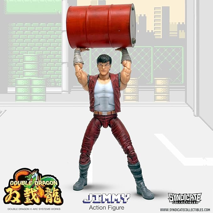 Toynk Double Dragon Jimmy Lee 7-Inch Deluxe Articulated Action Figure with Accessories