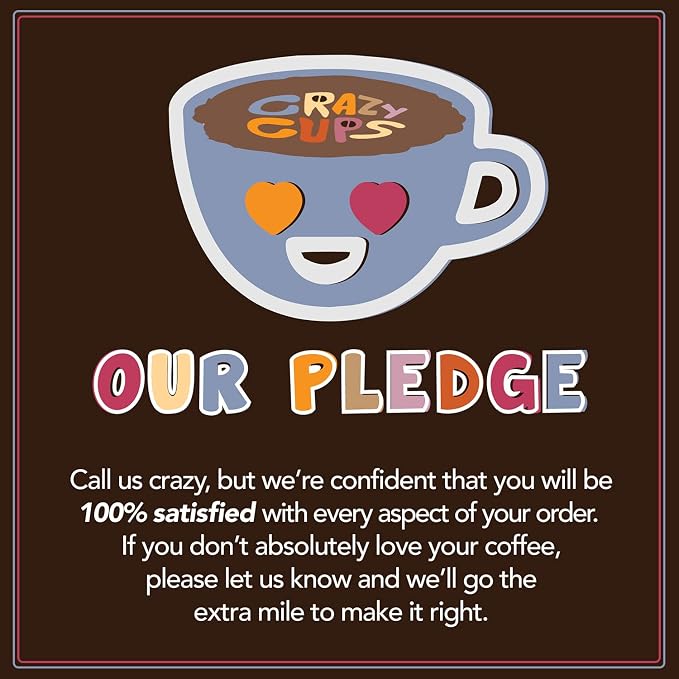 Crazy Cups Decaf Flavored Coffee Pods, Decaffeinated Caramel Coconut Cream Flavored Coffee, Single Serve Hot or Iced Medium Roast Coffee for Keurig K Cups Machines, 22 Count