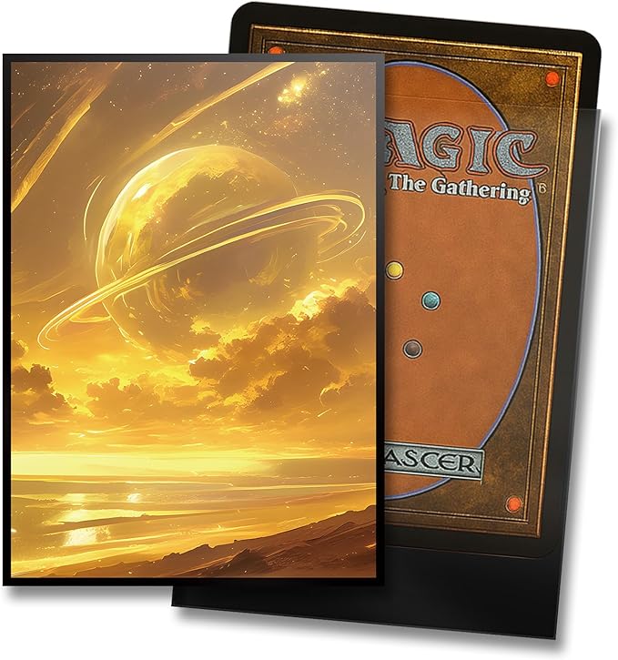 MTG Card Sleeves - Plains - Planet Basic Lands Series - Ultra Clear Front & Matte Finish Back, 100 Count Standard Size Matte Art Sleeve for Magic The Gathering