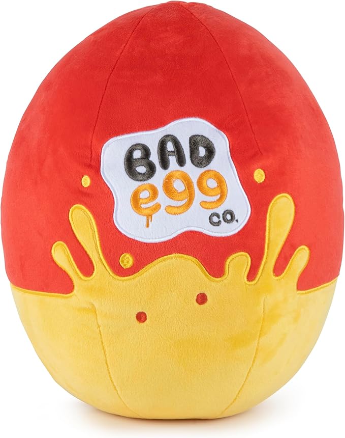 Jay Franco Toikido Plush Pillow Buddy - Soft Plushie Stuffed Pillow, 13 Inches Red - Bad Egg