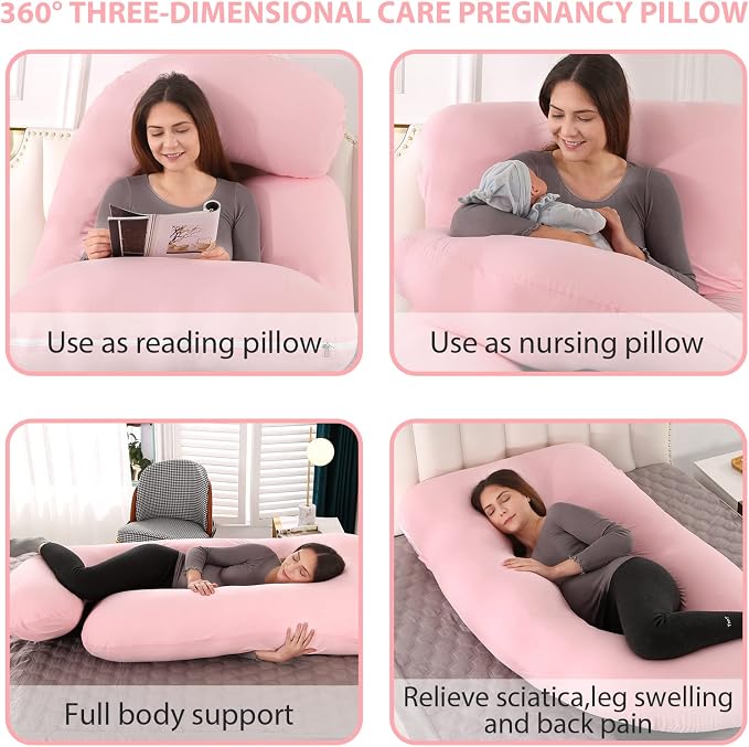 Victostar Pregnancy Pillow,57 inches U Shaped Maternity Pillow with Removable Cover Full Body Pillow Support for Back, HIPS, Legs, Belly
