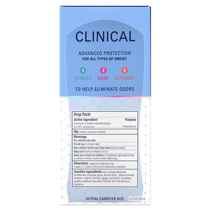 Secret Clinical Strength 100HR Sweat & Odor, Clear Gel Antiperspirant Deodorant for Women, 3X Stress Protection with Pro-Hyaluronic Acid, Ph Balancing Minerals, Clear Aloe Scent, 2.6 oz
