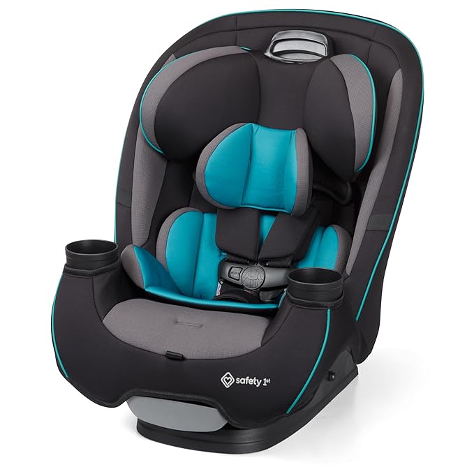 Safety 1st Grow and Go All-in-One Convertible Car Seat, Rear Facing, 5-40 lbs, Forward Facing (30–65 lbs), High Back Booster Seat 40-100 pounds, Green Gables