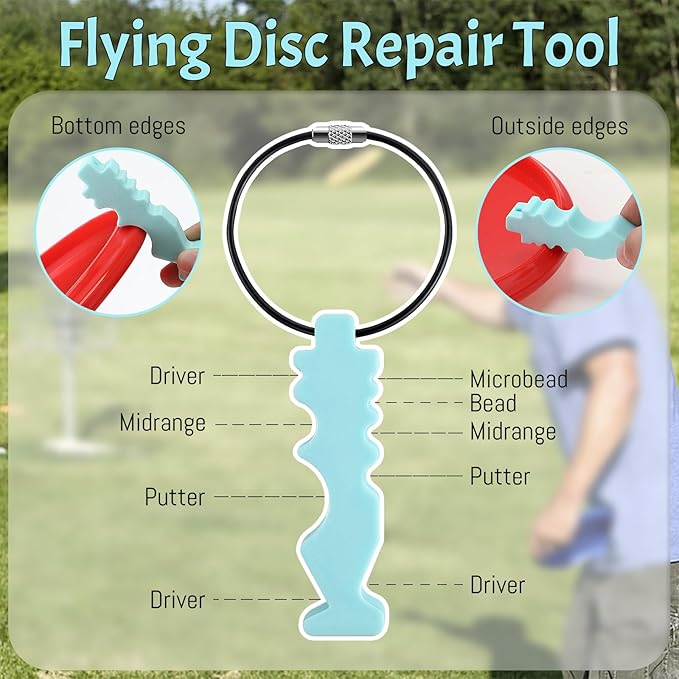 2 Pcs Disc Golf Repair Tool - Maintenance Accessory Scratch Polishing Enthusiasts for Scratch Stains Repair Polishing for Flying Sport with 2 Pcs Towels