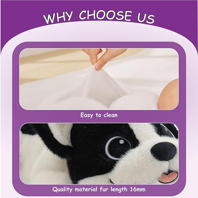25" 5 lbs Dog Weighted Stuffed Animals :Big Large Weighted Plush Animal，Cute Plushie Pillow Toys, Ultra-Soft Washable Weighted Plush Pillowfort Gifts for Adults Kids Girls Boys Women