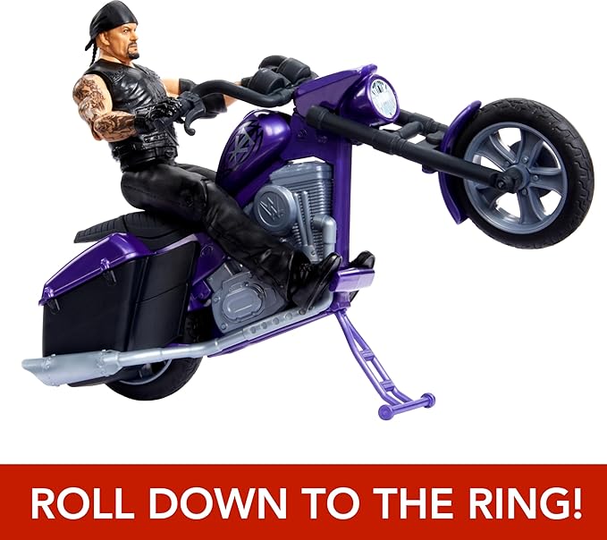 Mattel WWE Wrekkin' Slamcycle Vehicle & Figure Playset with Toy Motorcycle & Undertaker 6-inch Collectible, Launching Action & Breakaway Parts